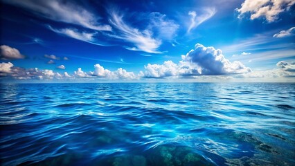 Obraz premium Vintage Deep Blue Water Surface Background - Perfect for Text Overlay