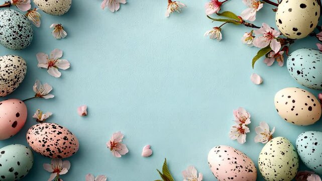 easter eggs in a nest
