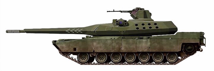 MBT concept based on the M1 Abrams tank, with a turret from the PL-01 tank © Tikros