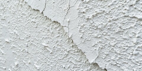White Grainy Stucco Wall Texture Background - Fine Detail Fractured Surface