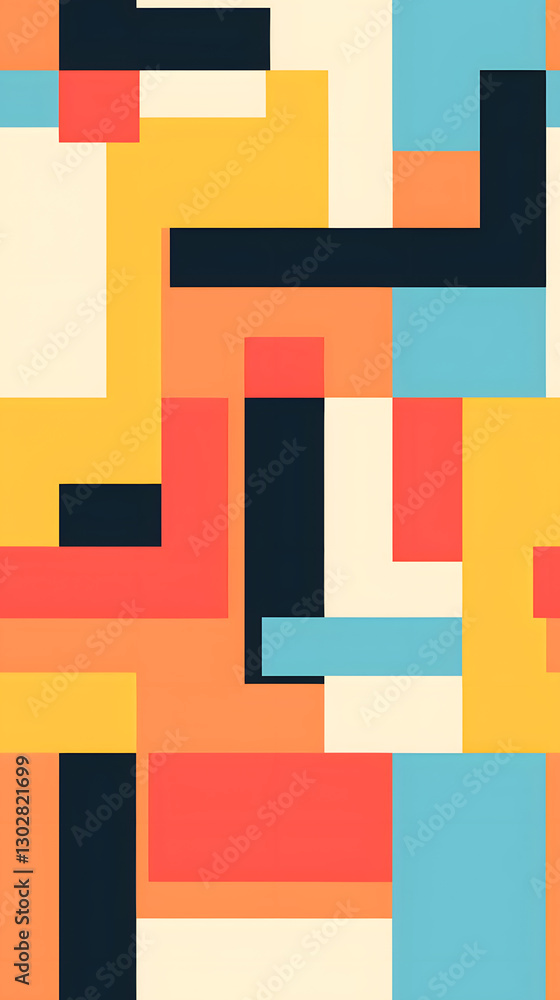 Poster abstract blocks pattern geometric shapes design poster background