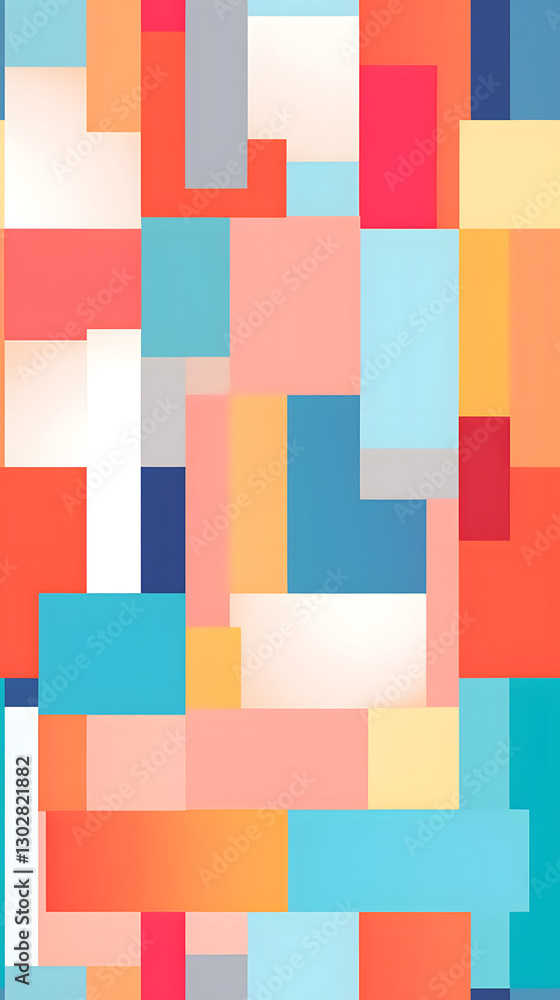 Poster abstract blocks pattern geometric shapes design poster background