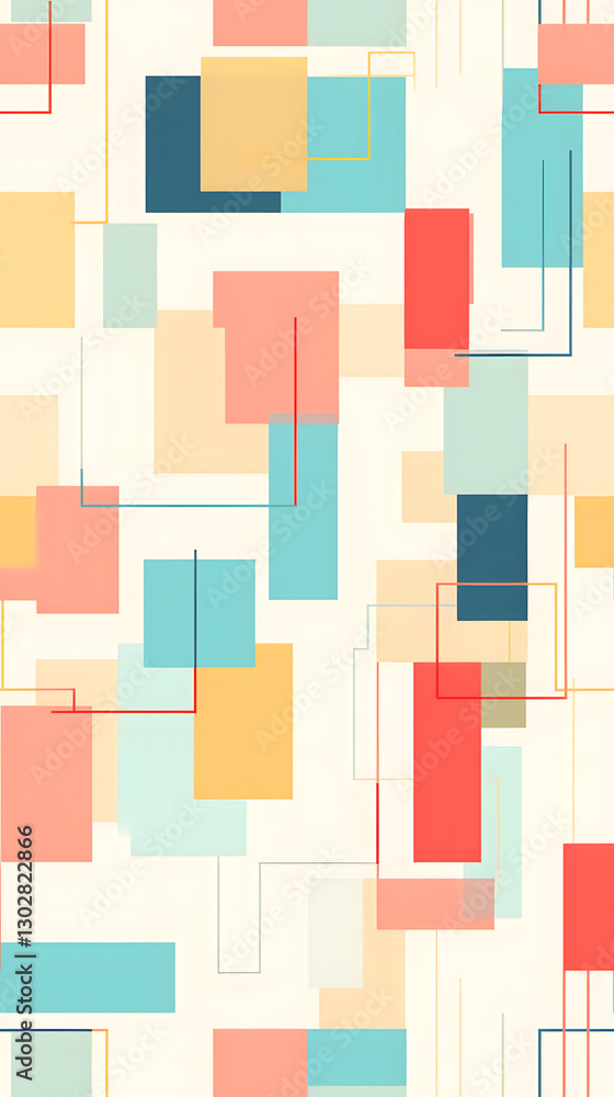 Poster abstract blocks pattern geometric shapes design poster background
