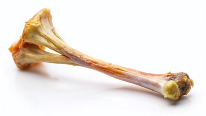 Wishbone, Chicken Wishbone, Isolated White Background, Soft Focus, Food Photography