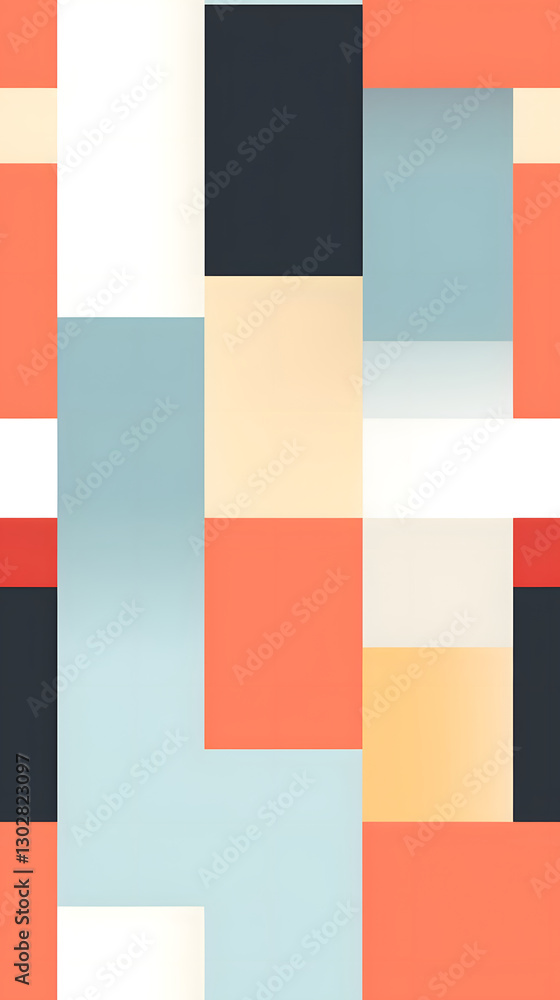 Poster abstract blocks pattern geometric shapes design poster background