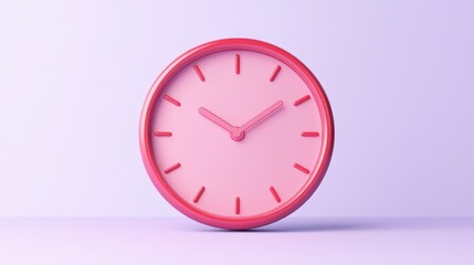 Colorful wall clock against pastel backdrop, playful design with bold numbers, ideal for modern decor or time management theme.