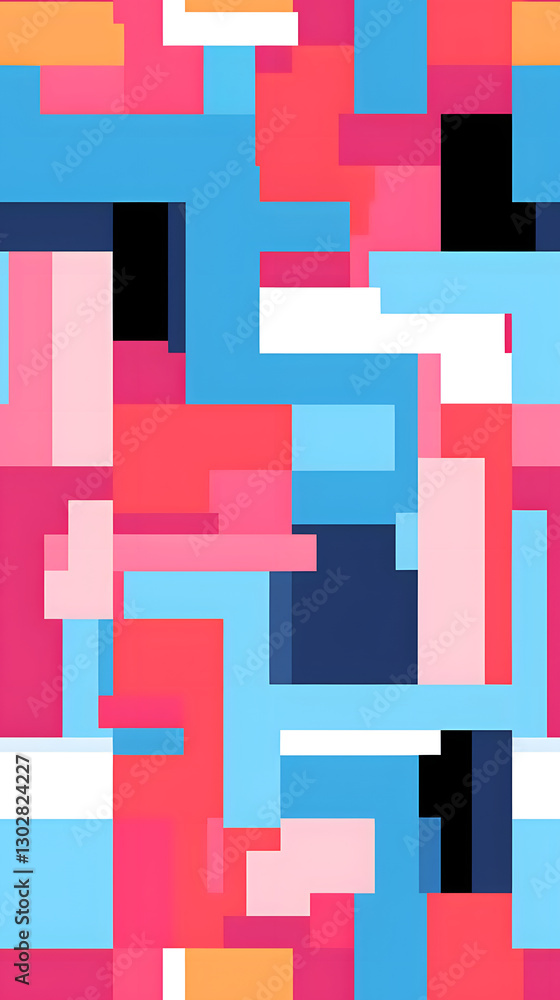 Poster abstract blocks pattern geometric shapes design poster background