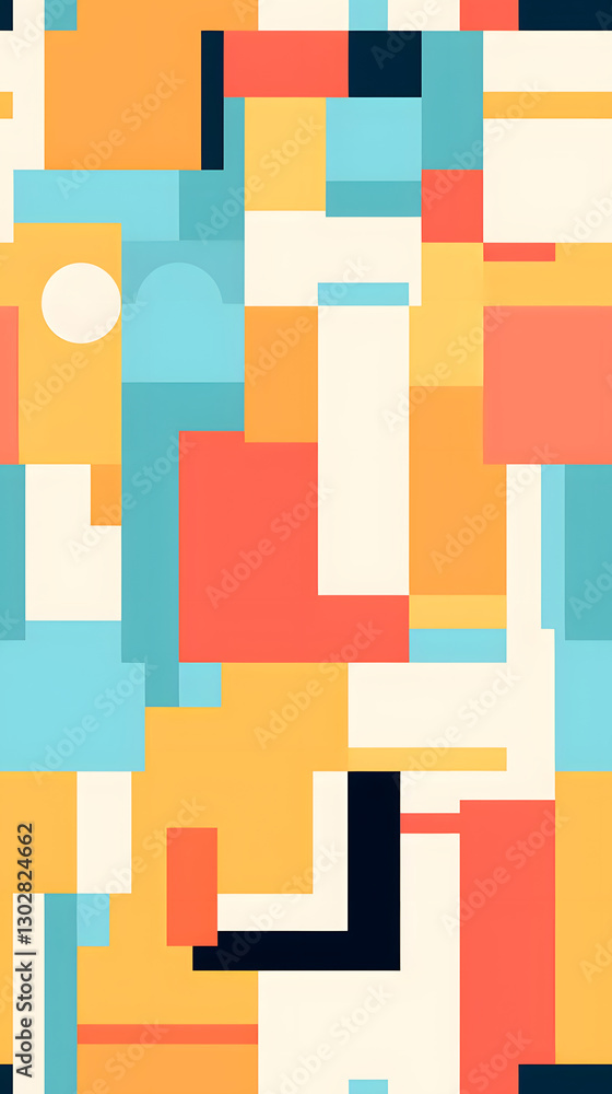 Poster abstract blocks pattern geometric shapes design poster background