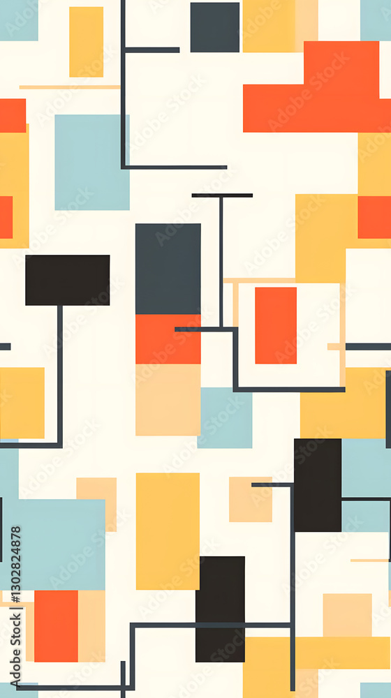 Poster abstract blocks pattern geometric shapes design poster background