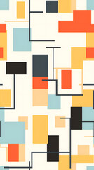 abstract blocks pattern geometric shapes design poster background