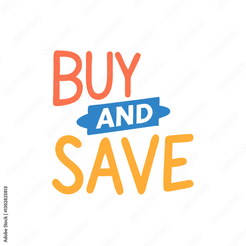 Poster creative vector icon representing the concept of buying and saving money in a colorful and engaging 