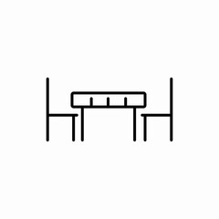 Fototapeta premium Dining table furniture icon vector sign