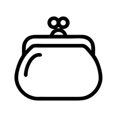 Obraz premium Vector icon of a coin purse showcasing a simple and modern design suitable for various applications in graphics and illustrations