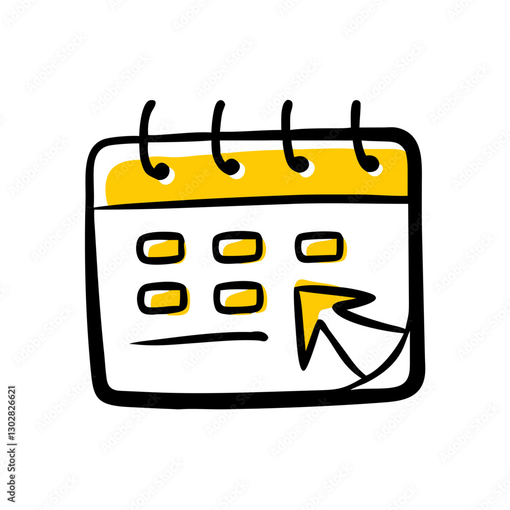 Poster vector calendar icon representing a digital scheduling tool for organizing appointments and events d