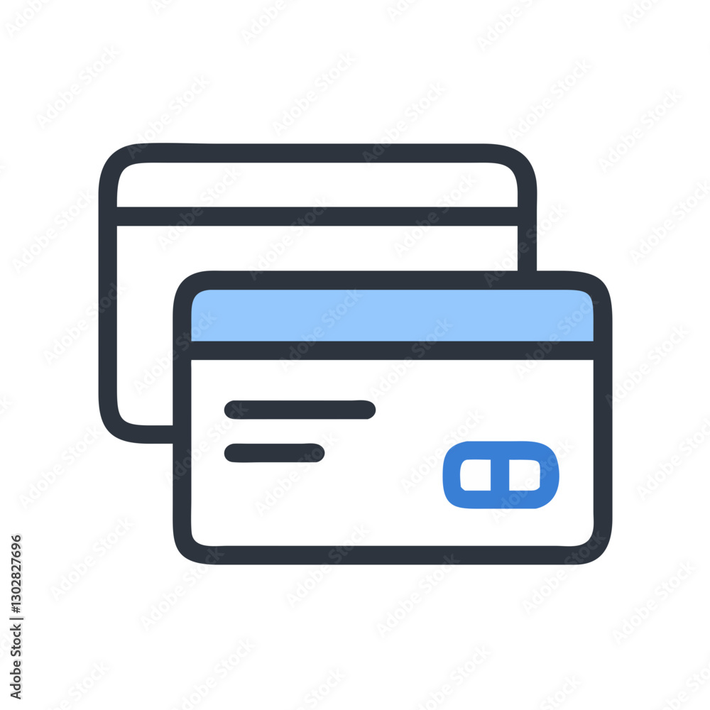 Poster vector icon displaying store credit cards designed for digital applications and websites, highlighti