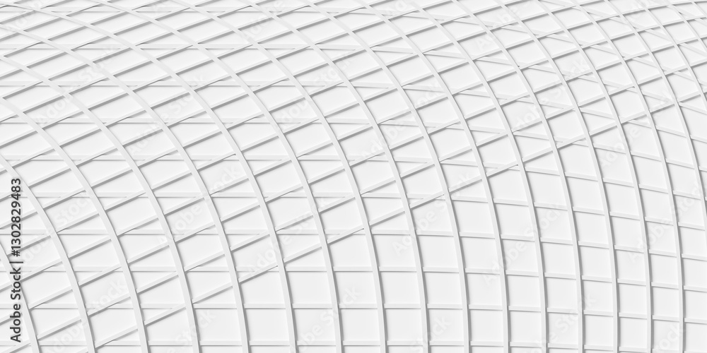 Poster smooth white overlapping array of mathematical curve lines geometrical background wallpaper banner p