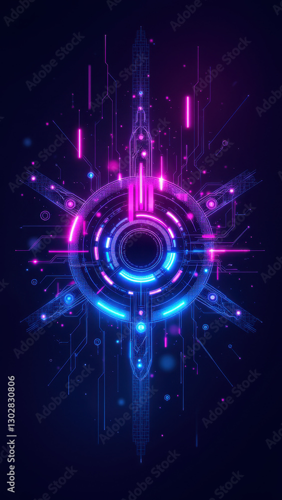 Poster advanced software engineering, digital art, virtual infrastructure visualization, tech-savvy design.