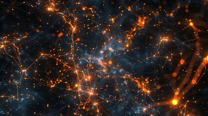 Obraz premium Abstract Digital Network with Glowing Connections