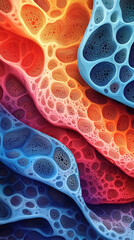 Swirling colors and intricate textures come together to create biomorphic patterns inspired by stunning underwater ecosystems. Each detail captures the essence of marine life and movement