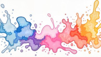 Obraz premium Vibrant abstract watercolor splash, creative expression