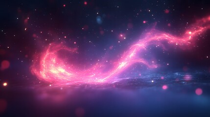 Obraz premium Cosmic Pink and Blue Energy Flow