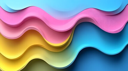 Colorful wavy layered abstract background