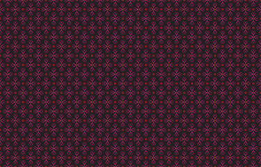 Geometric ethnic pattern oriental design on dark midnight navy background. Traditional geometry abstract with pink, white, yellow, green color for wallpaper handcraft, carpet, clothing, fabric design.