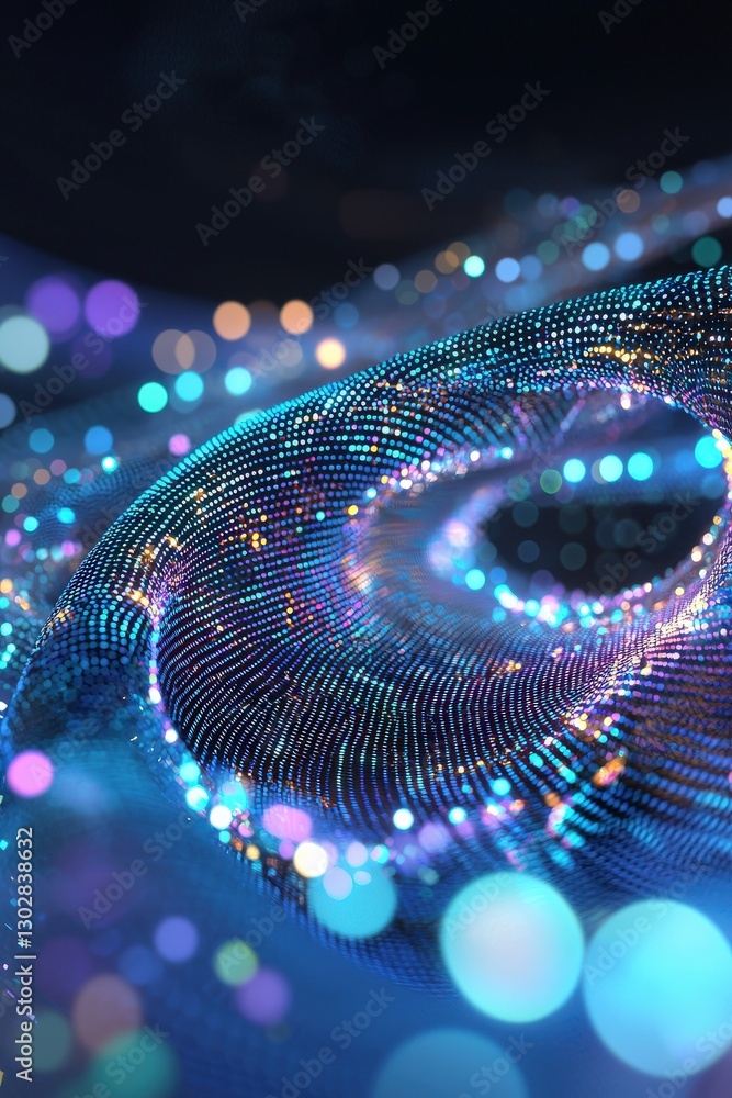 Poster dynamic coding workflows enhanced by glowing visuals.