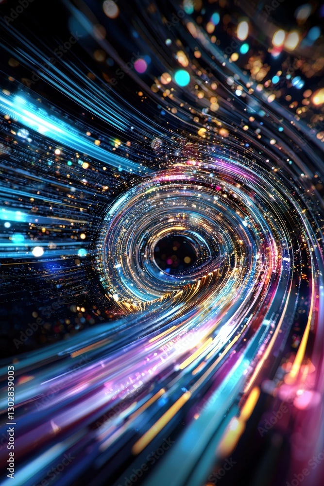 Poster dynamic coding workflows enhanced by glowing visuals.