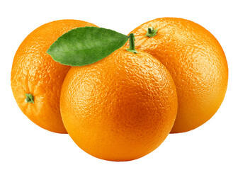 Orange isolated on white background, full depth of field