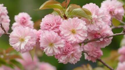 Fototapeta premium Beautiful Blooming Pink Cherry Blossoms on a Vibrant Spring Day