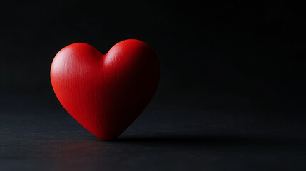 Red Heart on Black: A Minimalist Symbol of Emotion and Simplicity