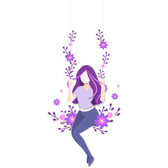 International Happy Women's Day Background Design, Icons, Calligraphy 