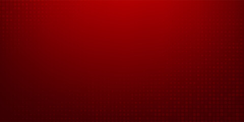 A uniform deep red background features a subtle, repeating texture.