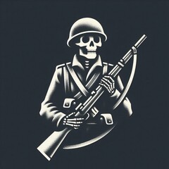 Naklejka premium Grim Reaper Soldier Wars Skeletal Sentinel