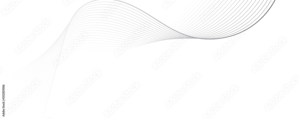 Poster abstract gray wave dynamic curve lines background. energy technology concept modern backdrop design 
