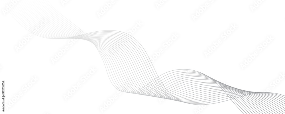 Poster abstract gray wave dynamic curve lines background. energy technology concept modern backdrop design 