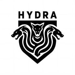 Bold Hydra Serpentine Heads Vector Logo Design
