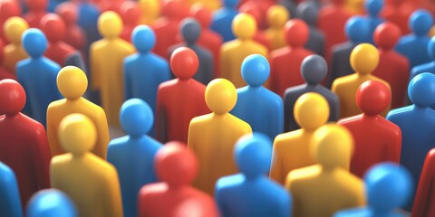 3D animated representation of customer segmentation.