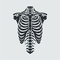 Vintage Anatomical Rib Cage Art