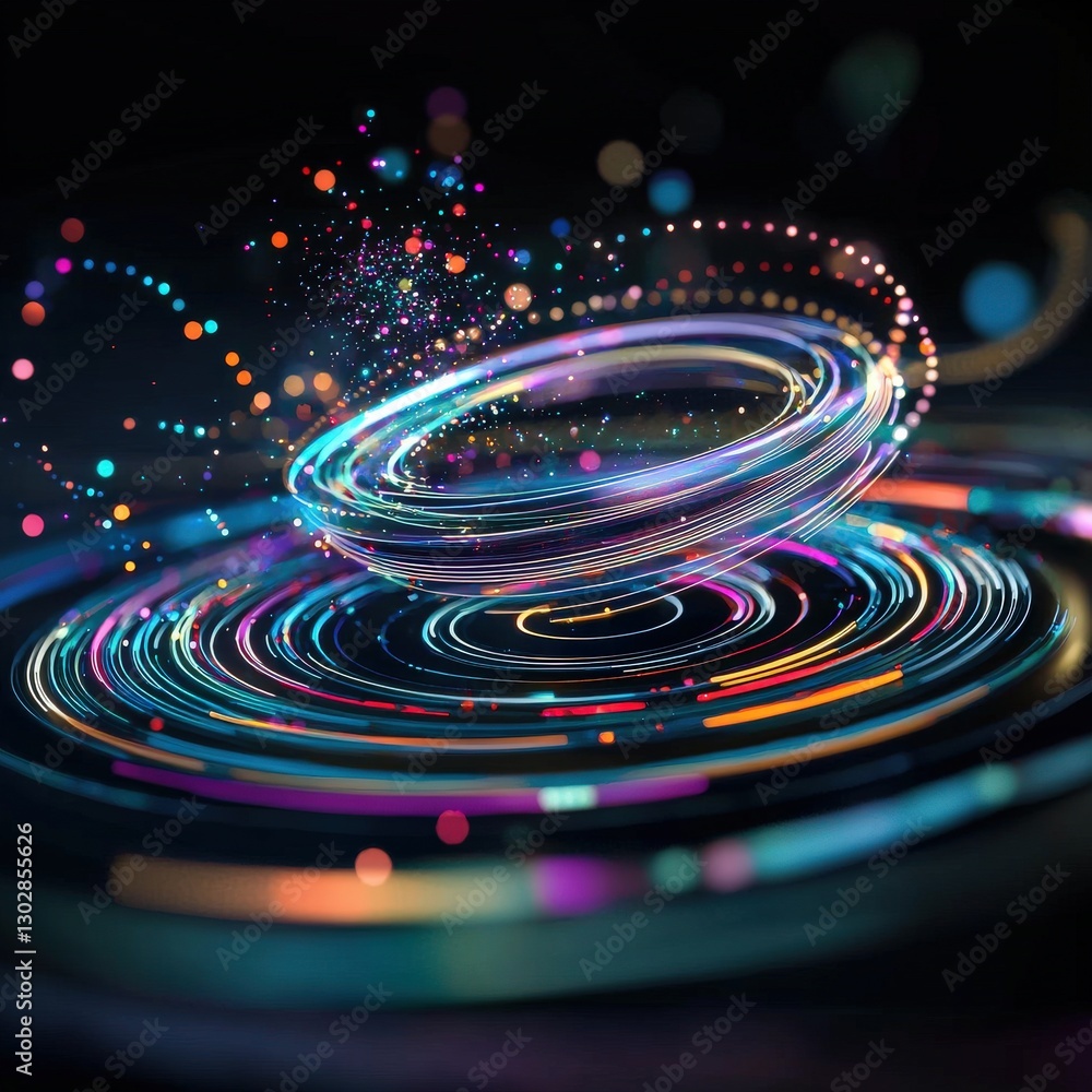 Poster glowing holographic tools simplifying programming workflows.