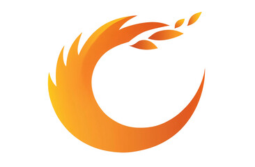 Fire flame logo icon vector design on a transparent background