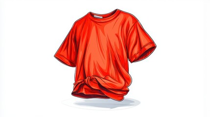 Orange Casual T-Shirt View