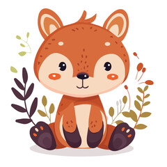 cute, animal, character, cartoon, vector, illustration, happy, set, graphic, design, baby, funny, zoo, art, background, adorable, collection, isolated, giraffe, children, bear, child, lion, wild, prin
