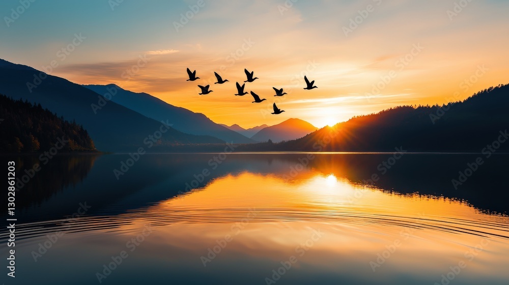 Poster harmony with nature visualized in a dynamic setting.