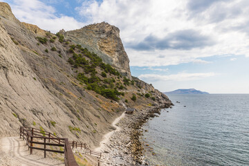 Views from the Golitsyn Trail - a mountain trail carved on the slope of Mount Koba-Kaya, located...