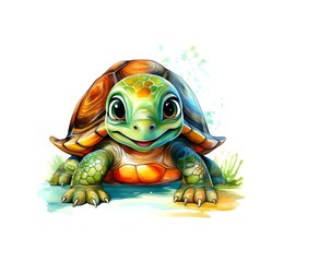 Schildkröte Aquarell Bild	