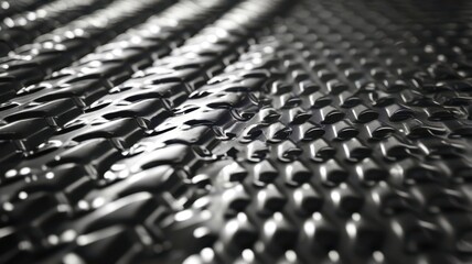 Obraz premium Close up of a shiny black metal surface