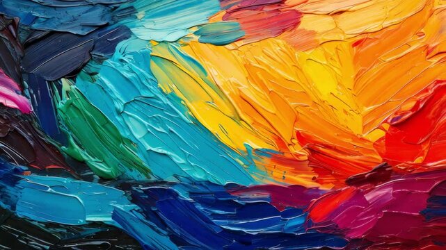 カラフルなストロークペイント模様 抽象的で鮮やかなアート背景