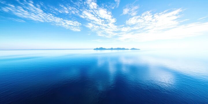 榊原光裕: 水の彩Clouds in the Water Blue Sea Sky White Clouds Hq Stock Footage Video (100